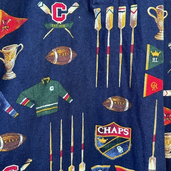 Vintage 90s Chaps Ralph Lauren Rugby Over Print Sports Polo Mens Size XL Rare - Picture 4 of 10